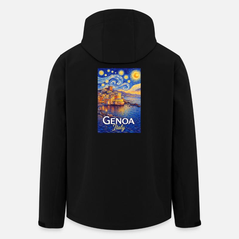 Genua, Italien. - Recycelte Männer Softshell-Jacke von Stanley/Stella - Schwarz