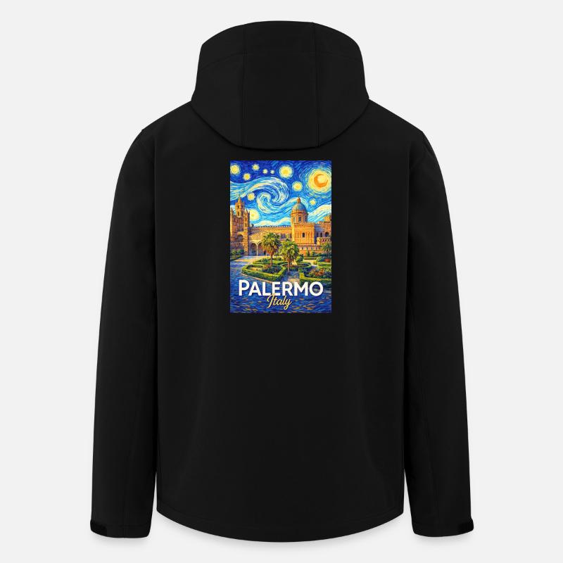 Palermo, Italien - Recycelte Männer Softshell-Jacke von Stanley/Stella - Schwarz
