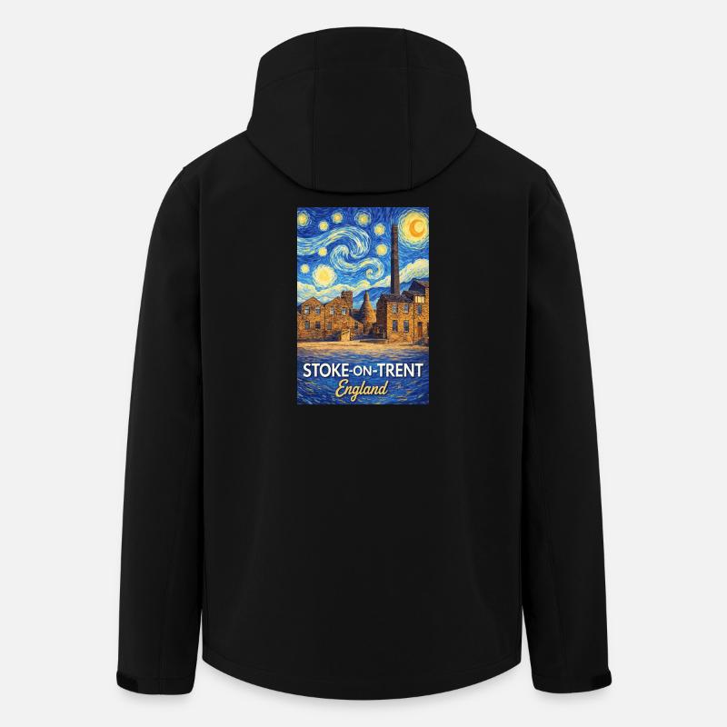 Stoke-on-Trent, England - Recycelte Männer Softshell-Jacke von Stanley/Stella - Schwarz