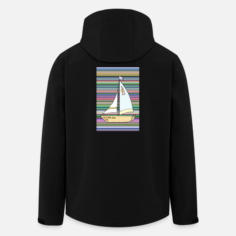 Segelboot - Recycelte Männer Softshell-Jacke von Stanley/Stella - Schwarz