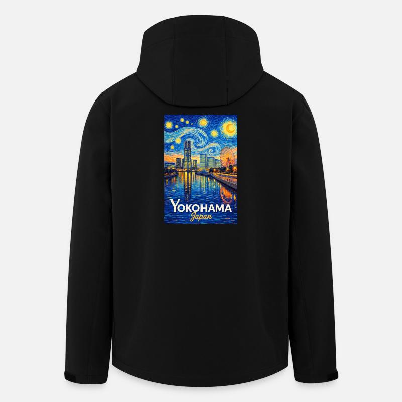 Yokohama, Japan - Recycelte Männer Softshell-Jacke von Stanley/Stella - Schwarz