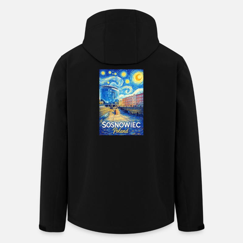 Sosnowiec, Polen - Recycelte Männer Softshell-Jacke von Stanley/Stella - Schwarz