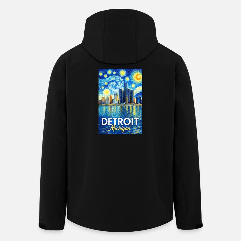 Detroit, Michigan - Recycelte Männer Softshell-Jacke von Stanley/Stella - Schwarz