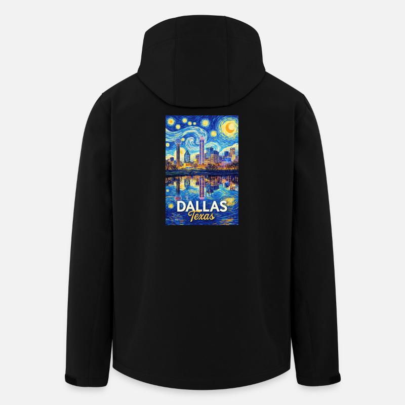 Dallas, Texas - Recycelte Männer Softshell-Jacke Discoverer von Stanley/Stella - Schwarz