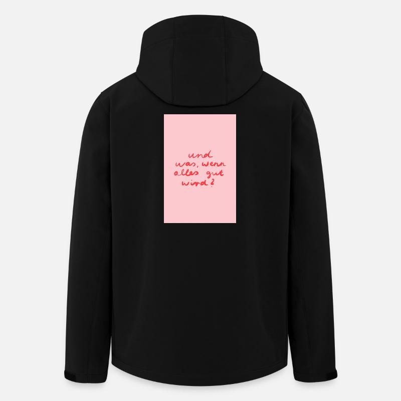 Alles wird gut - rosa rot - Recycelte Männer Softshell-Jacke von Stanley/Stella - Schwarz