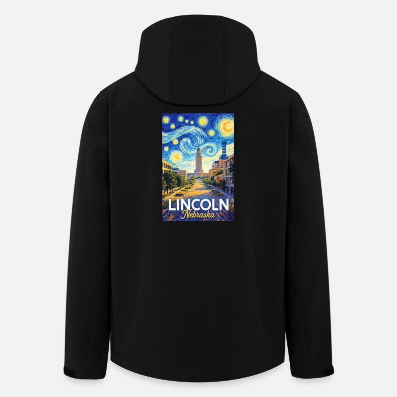 Lincoln Nebraska - Recycelte Männer Softshell-Jacke von Stanley/Stella - Schwarz