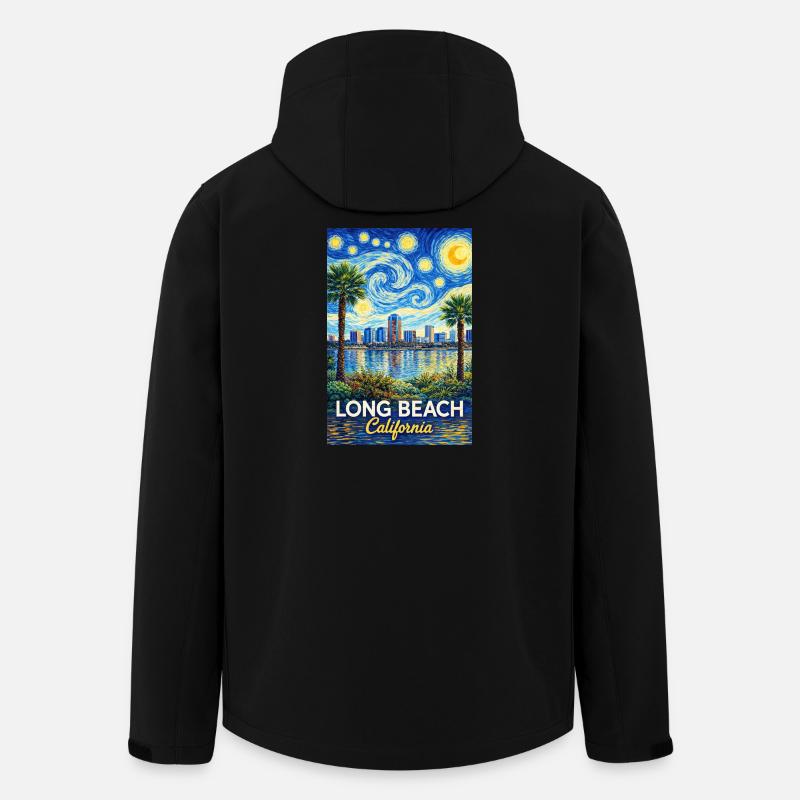 Long Beach, Californie - Veste softshell homme en polyester recyclé Stanley/Stella - noir