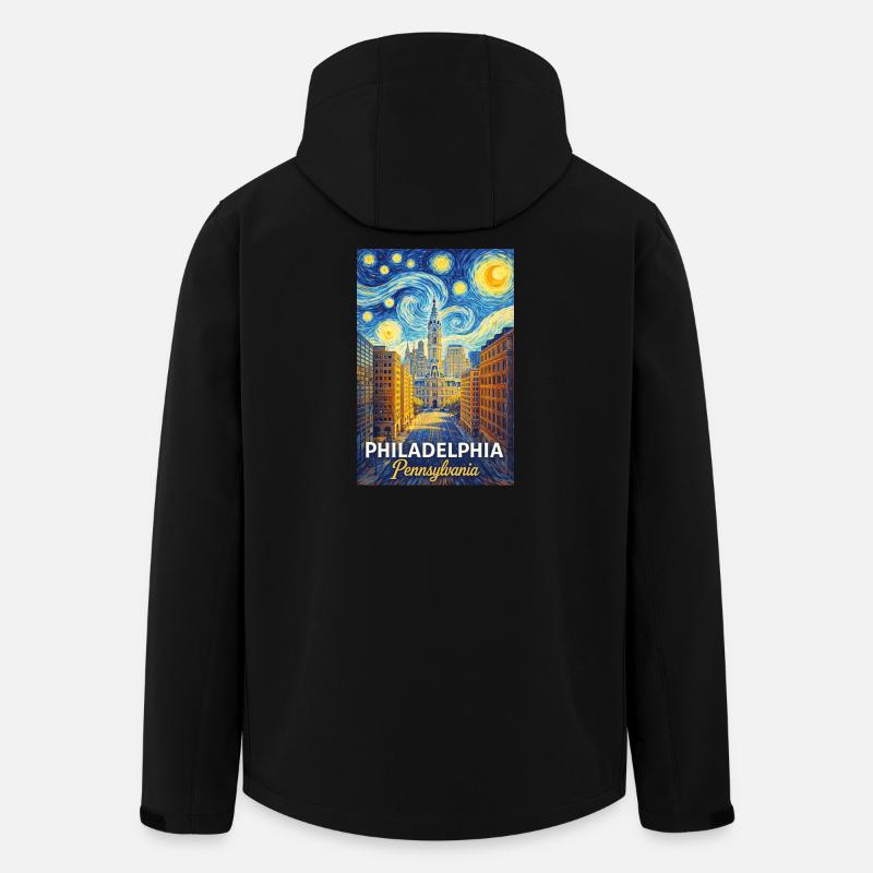 Philadelphia Pennsylvania - Recycelte Männer Softshell-Jacke von Stanley/Stella - Schwarz