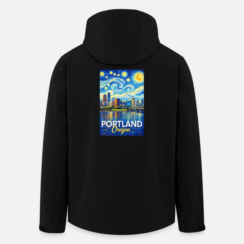 Portland Oregon - Recycelte Männer Softshell-Jacke von Stanley/Stella - Schwarz