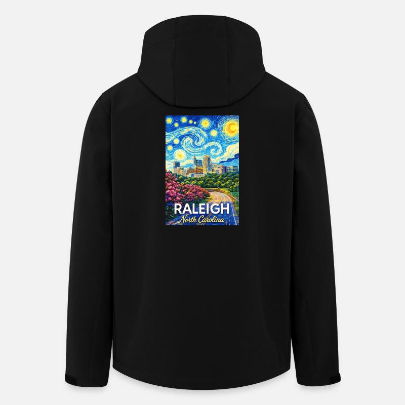 Raleigh North Carolina - Recycelte Männer Softshell-Jacke von Stanley/Stella - Schwarz