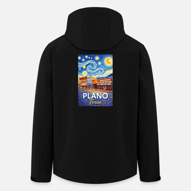 Plano, Texas - Veste softshell homme en polyester recyclé Stanley/Stella - noir