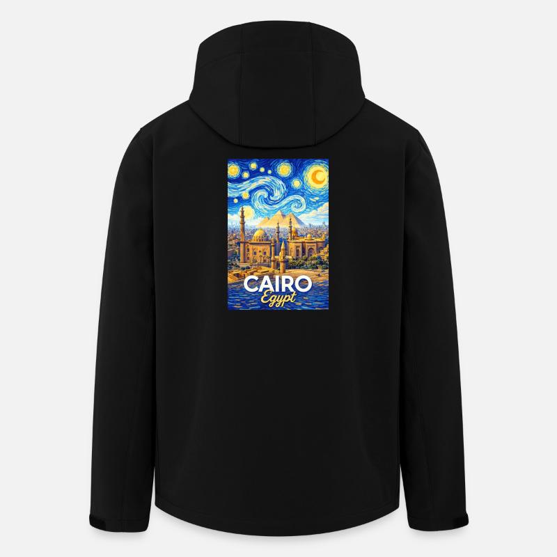 Cairo Nights: Pyramider og stjerner - Stanley/Stella herre softshelljakke i genanvendt polyester - sort