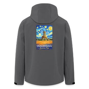 Ouagadougou Burkina Faso Starry Night - Men’s Recycled Softshell Jacket by Stanley/Stella - black - Back - AI Model Male 185 light (185cm)
