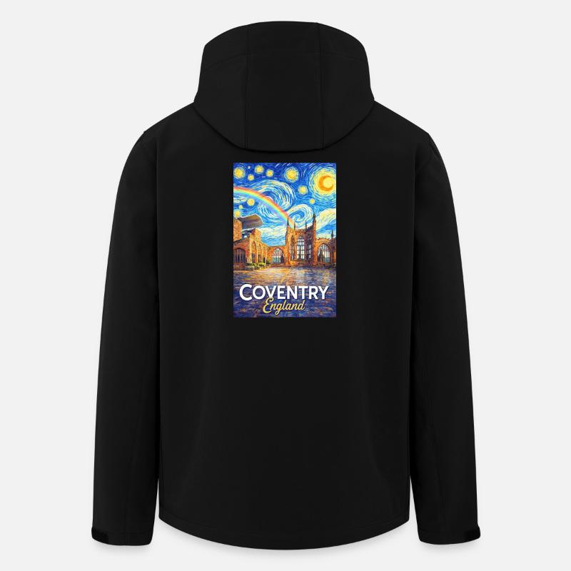Coventry, Englands Skyline Starfall - Stanley/Stella herre softshelljakke i genanvendt polyester - sort