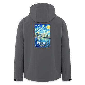 Poole England Star-Style Harbour - Men’s Recycled Softshell Jacket by Stanley/Stella - black - Back - AI Model Male 185 light (185cm)