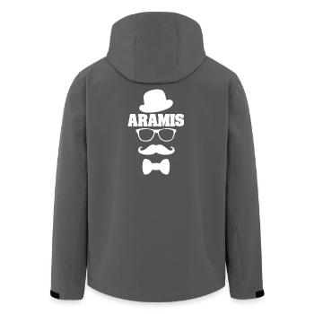 Schnauzer Aramis - Recycelte Männer Softshell-Jacke von Stanley/Stella - Schwarz - Hinten - AI Model Male 185 light (185cm)