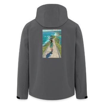 Longboarder à crête côtière - Veste softshell homme en polyester recyclé Stanley/Stella - noir - Dos - AI Model Male 185 light (185cm)