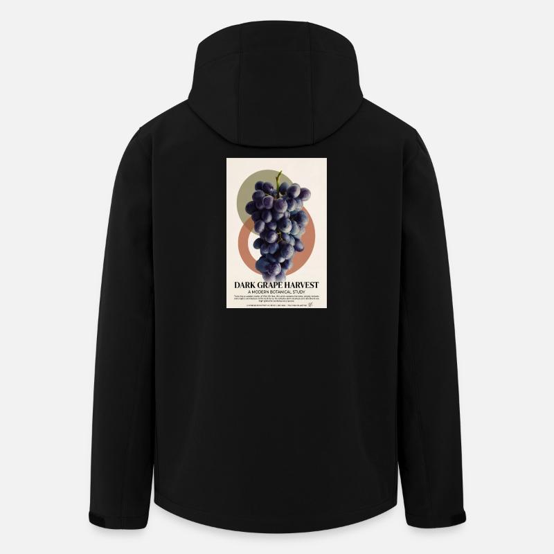 Vendange du raisin noir - Veste softshell homme en polyester recyclé Stanley/Stella - noir