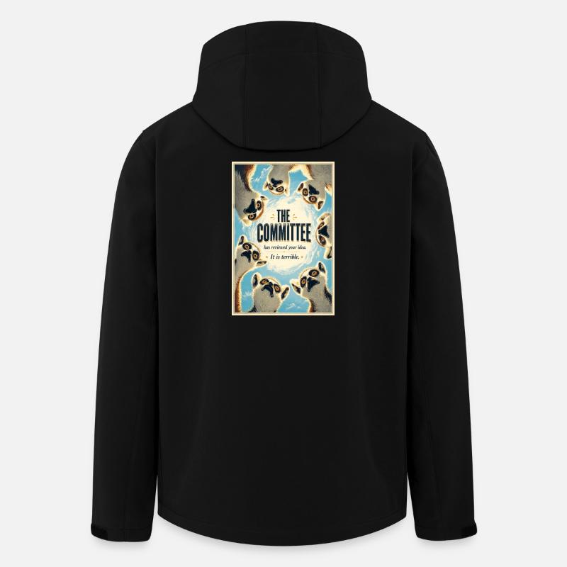 L’affiche des Lémuriens du Comité - Veste softshell homme en polyester recyclé Stanley/Stella - noir