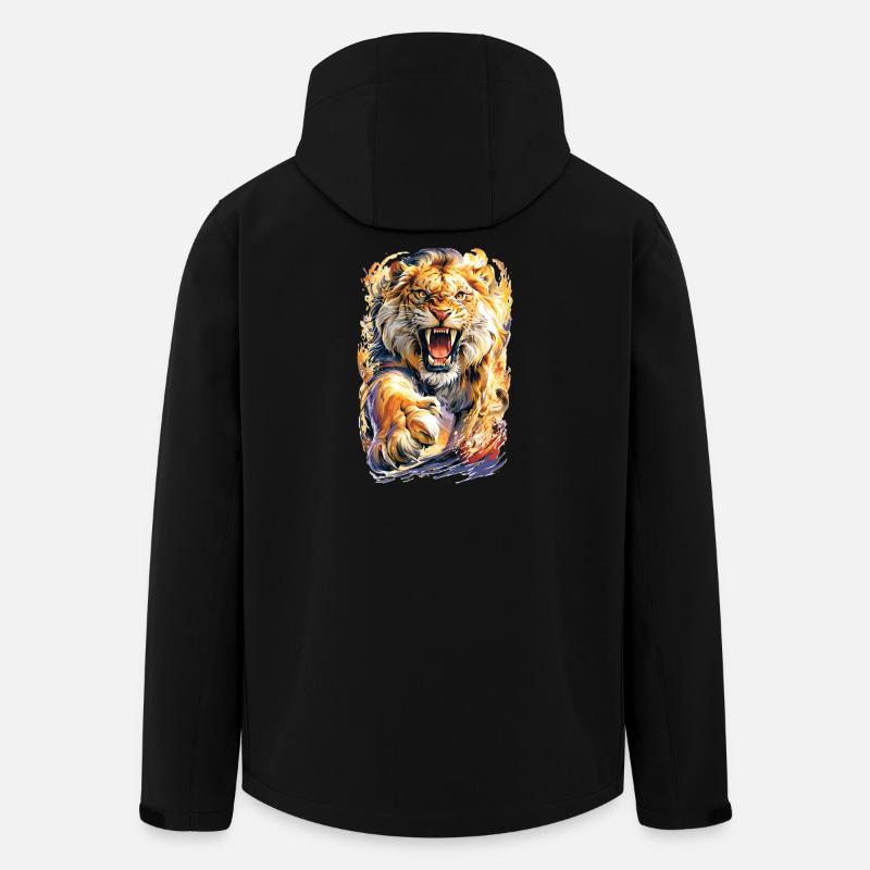 Grand chat sauvage - Veste softshell homme en polyester recyclé Stanley/Stella - noir