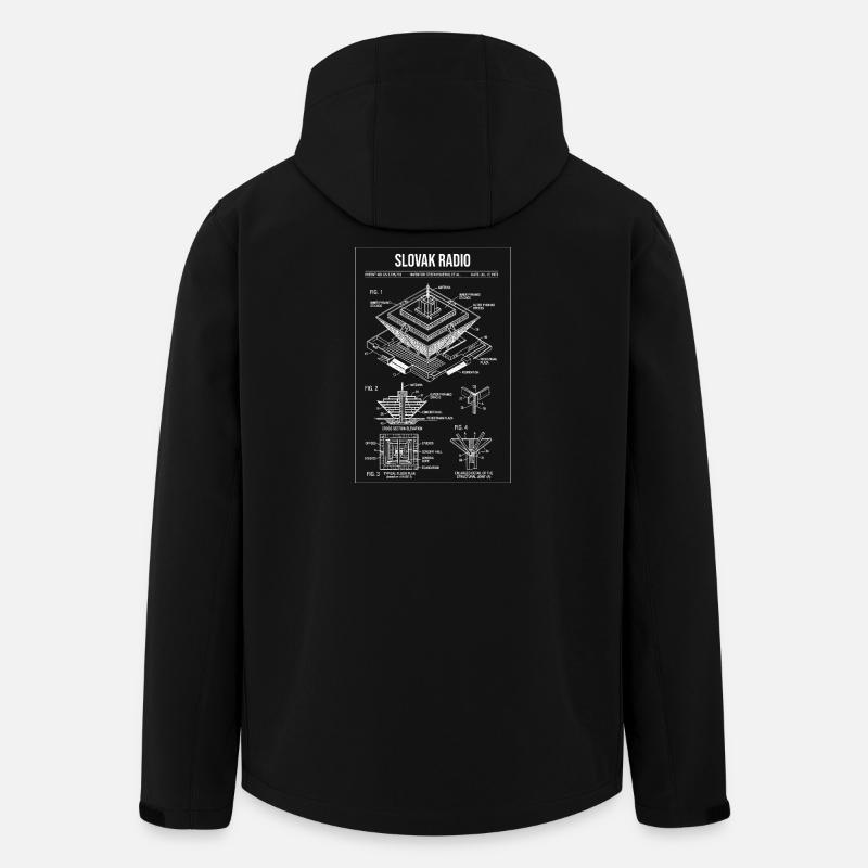 Slowakischer Radio-Blueprint - Recycelte Männer Softshell-Jacke von Stanley/Stella - Schwarz
