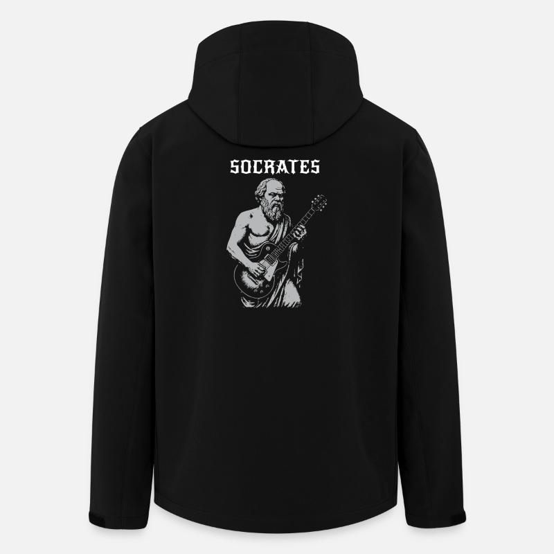Socrates playing Rock Guitar - Men’s Recycled Softshell Jacket by Stanley/Stella - black