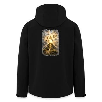 Fear_faides_faith - Recycelte Männer Softshell-Jacke von Stanley/Stella - Schwarz - Hinten - AI Model Male 185 light (185cm)