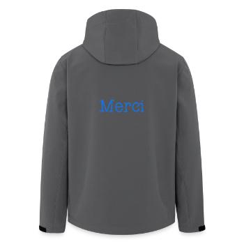 VIELEN DANK. DANKE. JAHRESTAG. GEBURT. RUHESTAND. - Recycelte Männer Softshell-Jacke von Stanley/Stella - Schwarz - Hinten - AI Model Male 185 light (185cm)