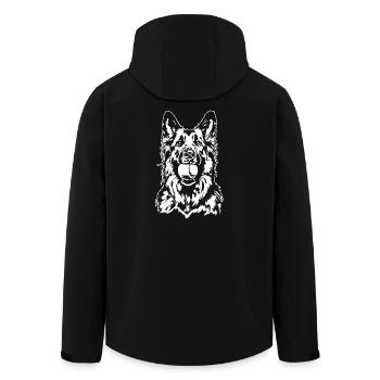 German Longhaired German Shepherd Dogs Wilsigns - Men’s Recycled Softshell Jacket by Stanley/Stella - black - Back - AI Model Male 185 light (185cm)