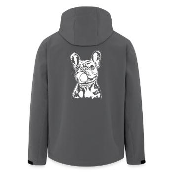 Bouledogues Français Chiens Chien Wilsigns - Veste softshell homme en polyester recyclé Stanley/Stella - noir - Dos - AI Model Male 185 light (185cm)