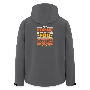 Weggang Kollege Neuer Arbeitsplatz Ruhestand - Recycelte Männer Softshell-Jacke von Stanley/Stella - Schwarz - Hinten - AI Model Male 185 light (185cm)