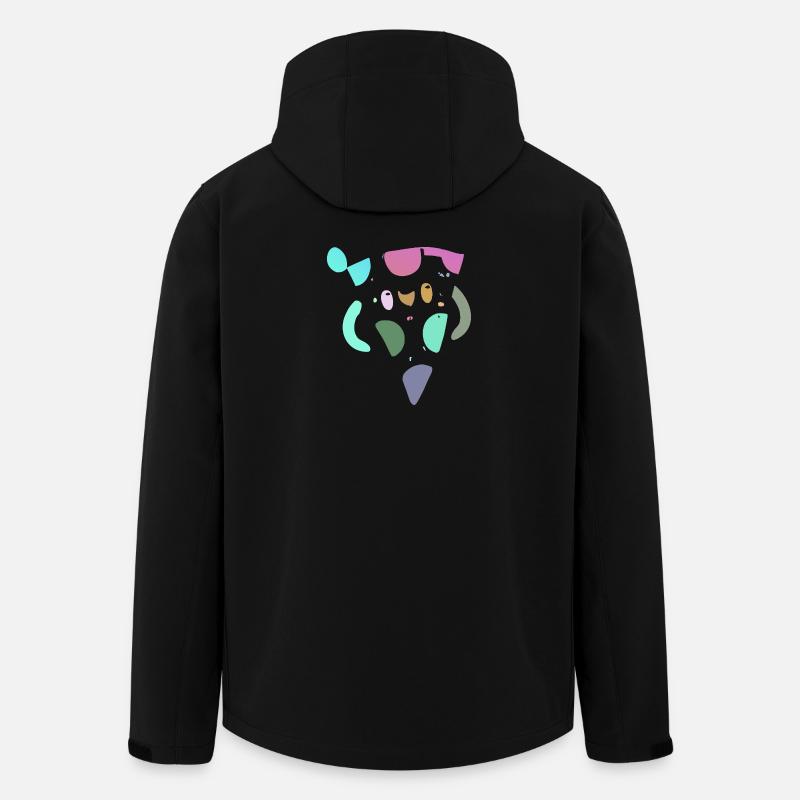 Pastel Abstract Pizza Mosaic - Men’s Recycled Softshell Jacket by Stanley/Stella - black
