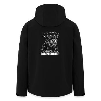 DEUTSCHER JAGDTERRIER Rauhaar Wilsigns Jagdhund - Recycelte Männer Softshell-Jacke von Stanley/Stella - Schwarz - Hinten - AI Model Male 185 light (185cm)