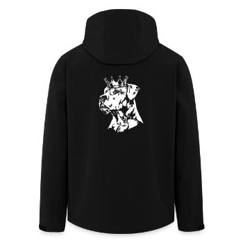 DOGO ARGENTINO Chiens De La Couronne Wilsigns - Veste softshell homme en polyester recyclé Stanley/Stella - noir - Dos - AI Model Male 185 light (185cm)