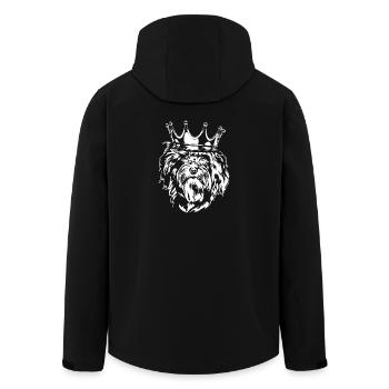 Havaneser Krone Hunde Hund König Königin Wilsigns - Recycelte Männer Softshell-Jacke von Stanley/Stella - Schwarz - Hinten - AI Model Male 185 light (185cm)