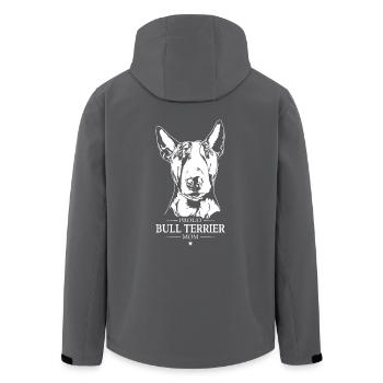 Bull Terrier, Maman Bull Terrier, Chien Wilsigns - Veste softshell homme en polyester recyclé Stanley/Stella - noir - Dos - AI Model Male 185 light (185cm)