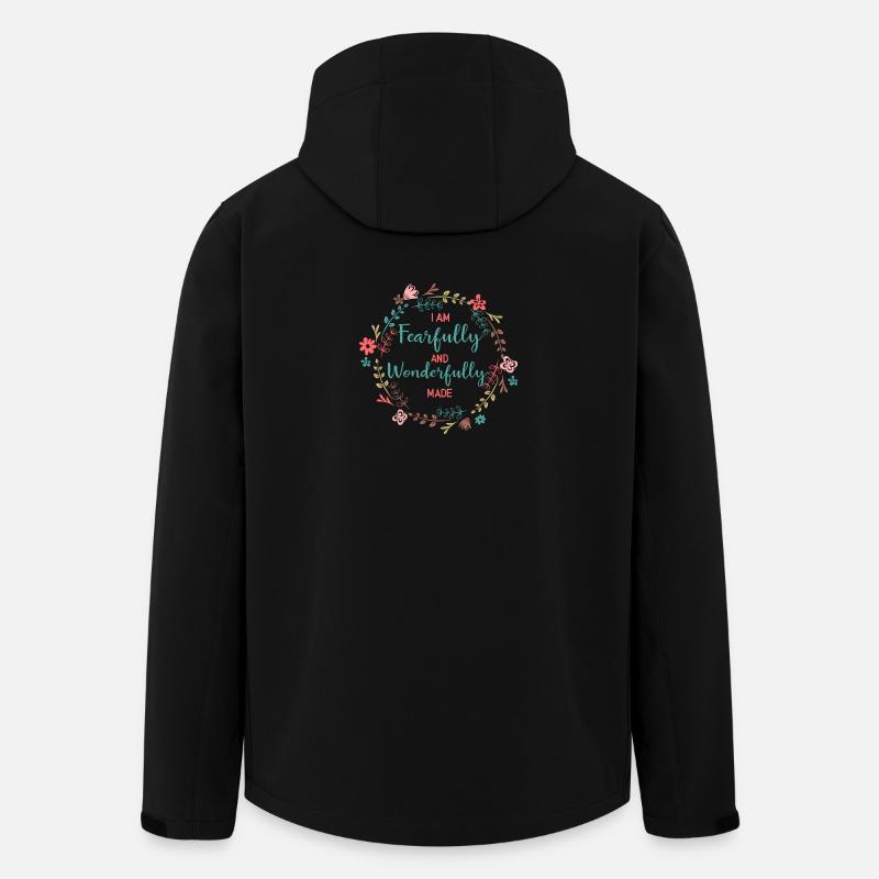 Je suis effrayée et merveilleusement faite - Veste softshell homme en polyester recyclé Stanley/Stella - noir
