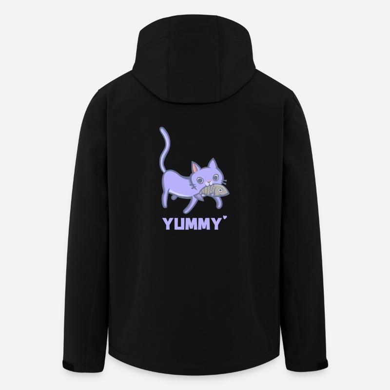 Katze und Fisch - Naschkatze - Recycelte Männer Softshell-Jacke von Stanley/Stella - Schwarz