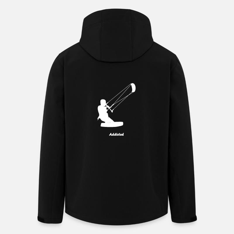 kiteboarder - Veste softshell homme en polyester recyclé Stanley/Stella - noir