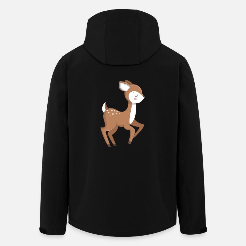 Reh Rehkitz - Recycelte Männer Softshell-Jacke von Stanley/Stella - Schwarz