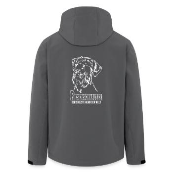 RIESENSCHNAUZER coolster Hund Wilsigns Hundespruch - Recycelte Männer Softshell-Jacke von Stanley/Stella - Schwarz - Hinten - AI Model Male 185 light (185cm)