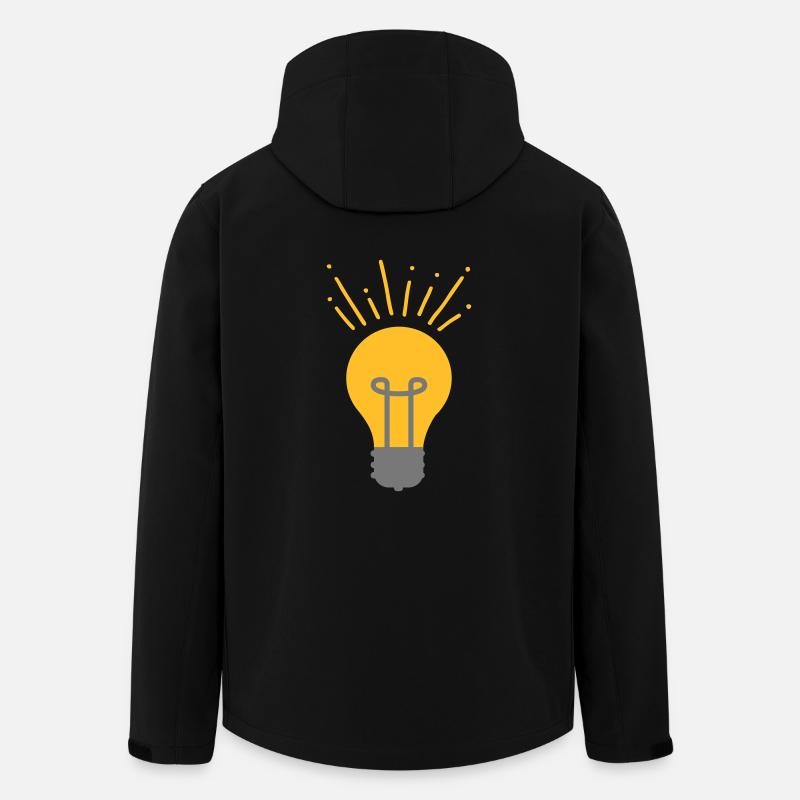 Glühbirne - Recycelte Männer Softshell-Jacke von Stanley/Stella - Schwarz
