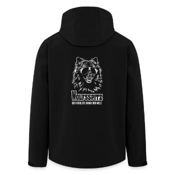 WOLFSSPITZ coolster Hund Hundespruch Wilsigns - Recycelte Männer Softshell-Jacke von Stanley/Stella - Schwarz - Hinten - AI Model Male 185 light (185cm)