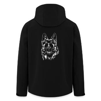 GERMAN SHEPHERD COOL SUNGLASSES Wilsigns - Men’s Recycled Softshell Jacket by Stanley/Stella - black - Back - AI Model Male 185 light (185cm)
