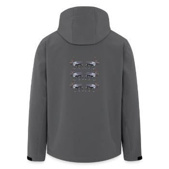 Game remains of Bull in Natural Style - Men’s Recycled Softshell Jacket by Stanley/Stella - black - Back - AI Model Male 185 light (185cm)