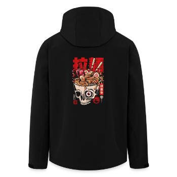 Japanische Totenkopf-Ramen-Nudeln - Recycelte Männer Softshell-Jacke von Stanley/Stella - Schwarz - Hinten - AI Model Male 185 light (185cm)
