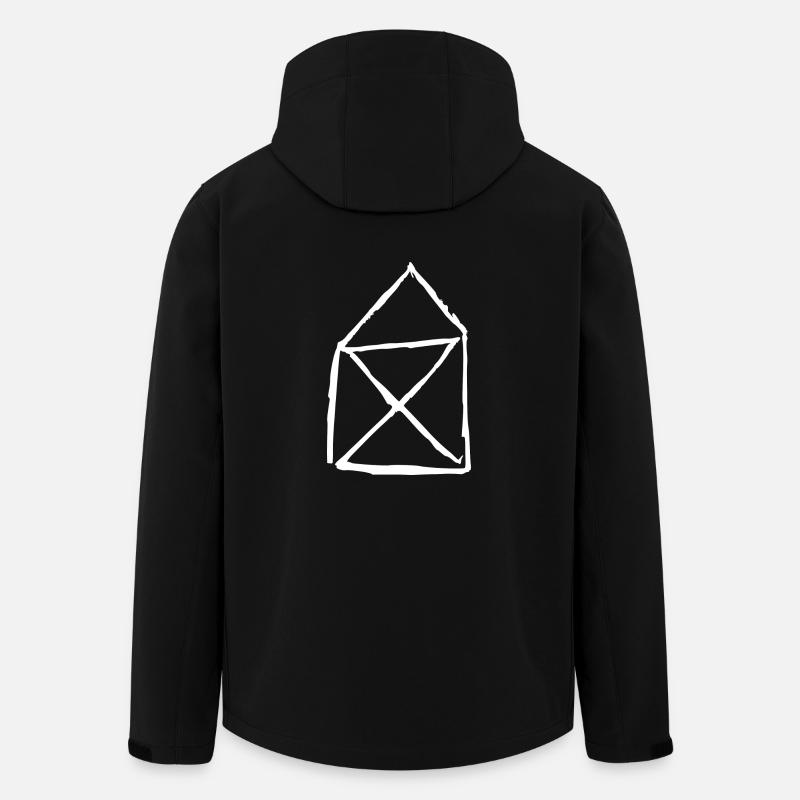 Haus vom Nikolaus - Recycelte Männer Softshell-Jacke von Stanley/Stella - Schwarz