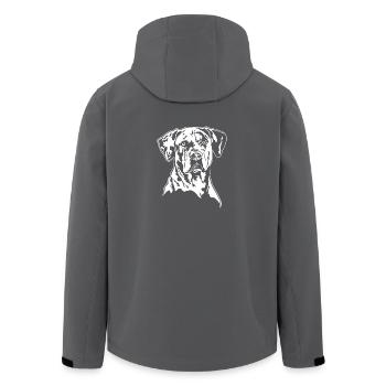 CATAHOULA LEOPARD DOG Portrait de chien Les chiens de Wilsign - Veste softshell homme en polyester recyclé Stanley/Stella - noir - Dos - AI Model Male 185 light (185cm)