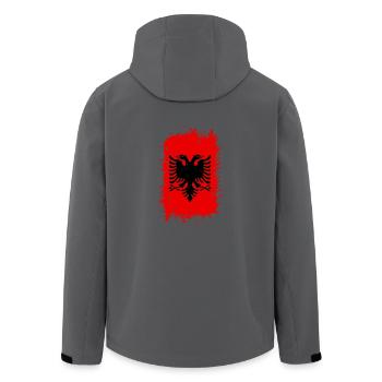 Albanie - Veste softshell homme en polyester recyclé Stanley/Stella - noir - Dos - AI Model Male 185 light (185cm)
