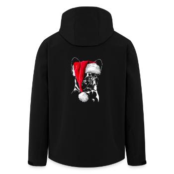 Santa FRENCH BULLDOG Noël Wilsigns - Veste softshell homme en polyester recyclé Stanley/Stella - noir - Dos - AI Model Male 185 light (185cm)